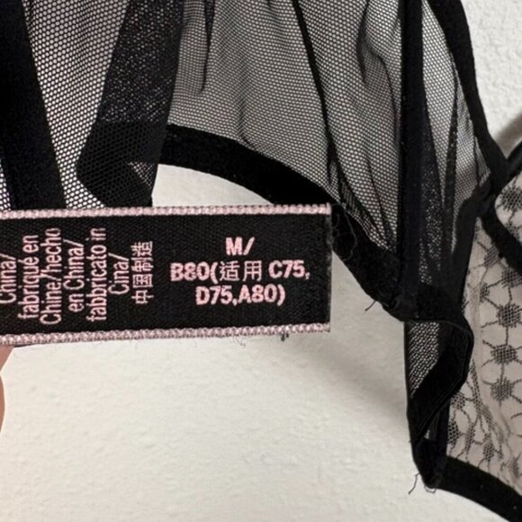 Victoria's Secret Sexy Black starburst Front Corset Bralette Size: M - Picture 10 of 12